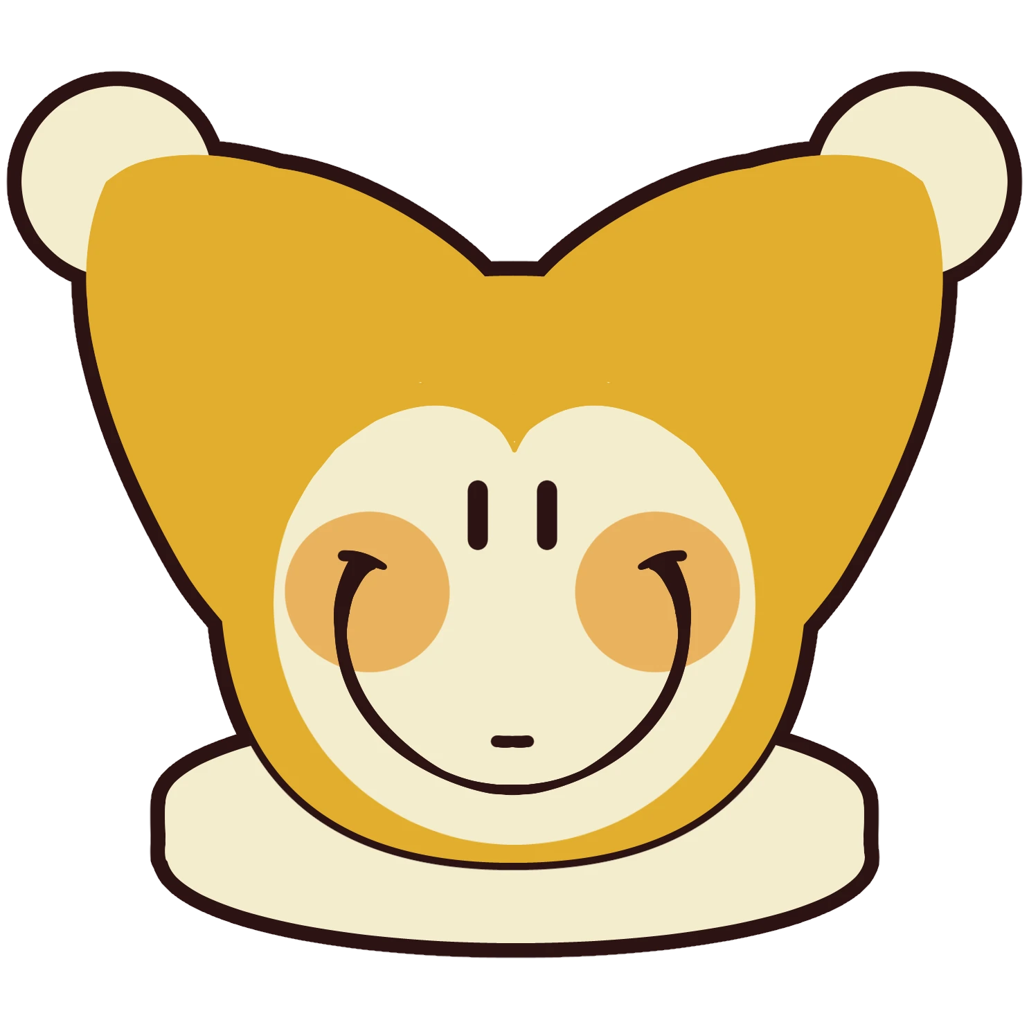 Caroline from re:curse styled as a discord emote, smiling.