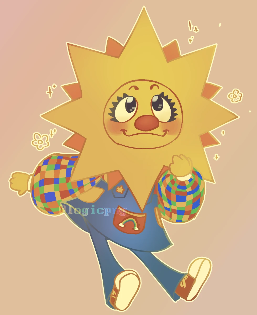 Doodle of Sally Starlet, styled to be even more cutesy compared to the official illustrations.