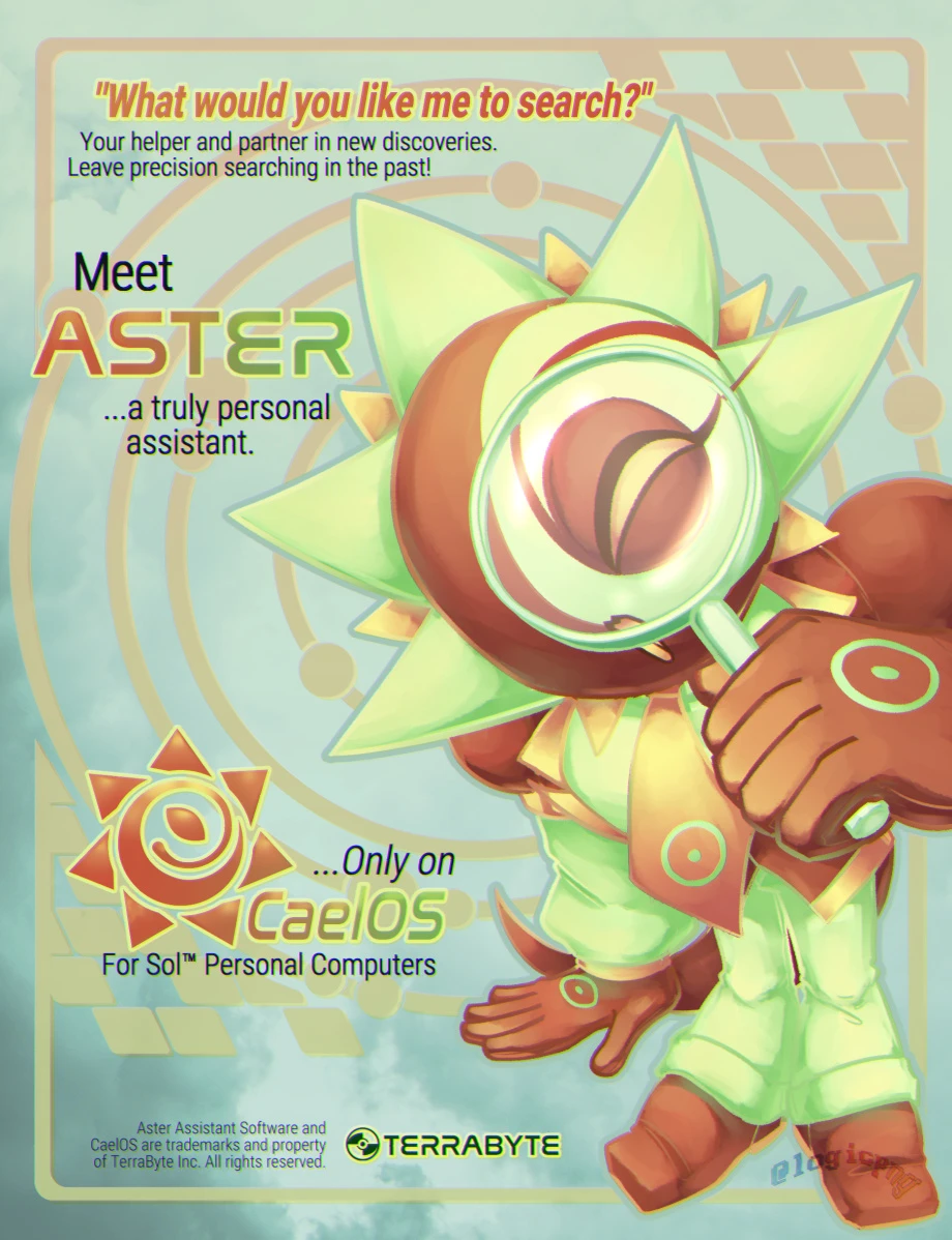 Fictional advertisement poster for Aster Assistant Software