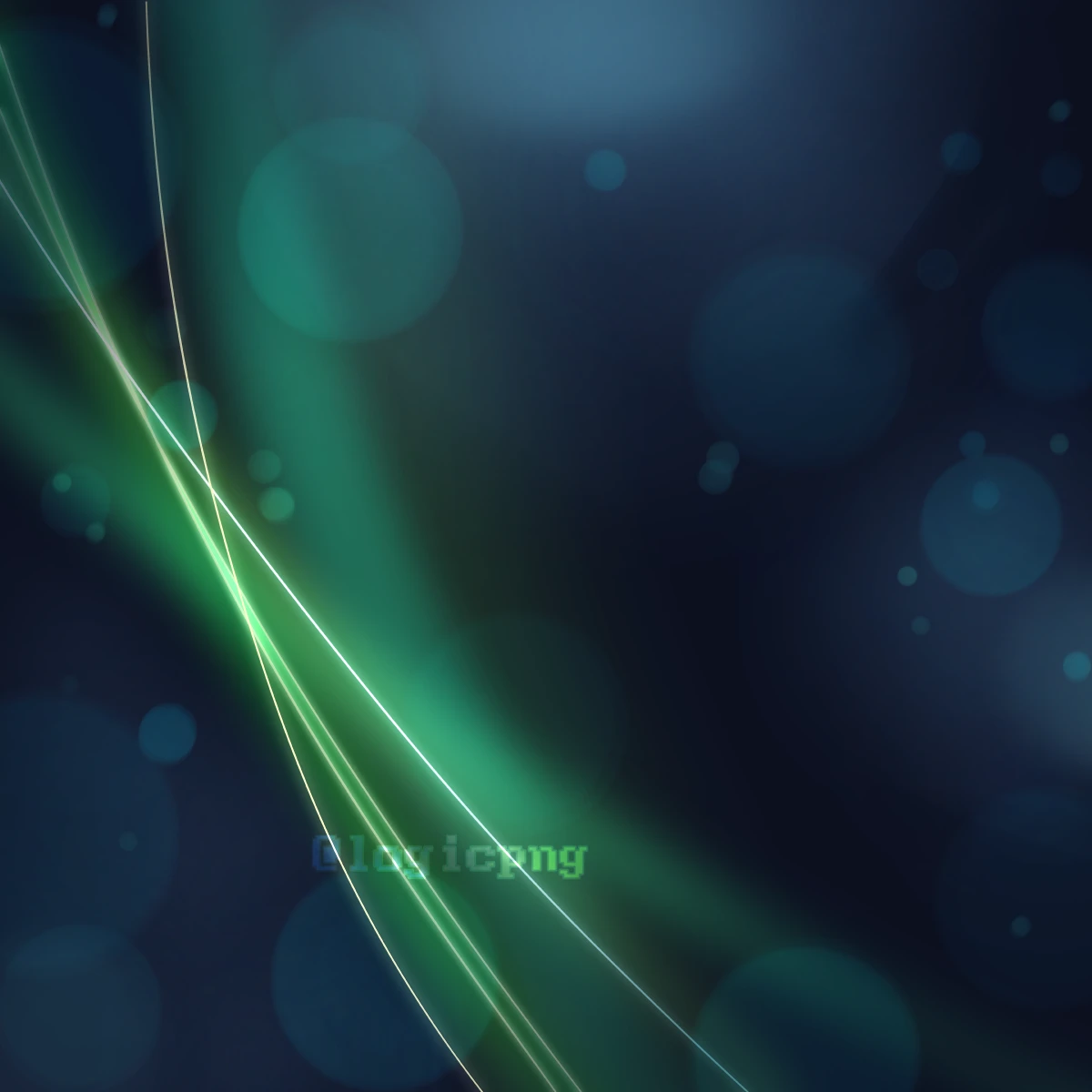 Background from an illustration, simple Fritiger Aero style imitation with light rays and bokeh lights.
